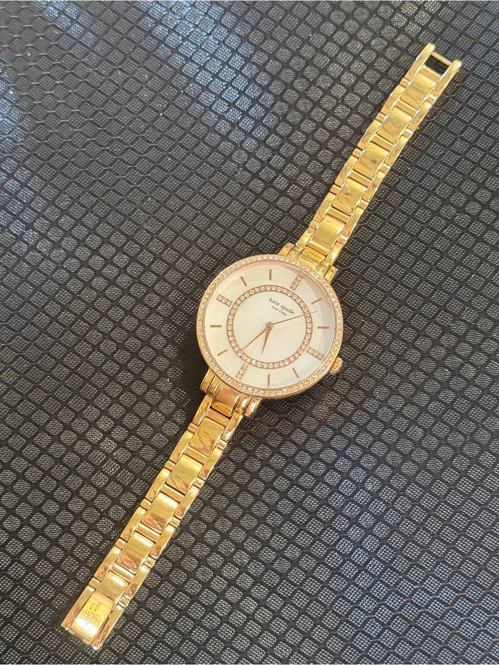 Kate Spade New York Gramercy Skinny Pave Rose Gold-Tone Watch